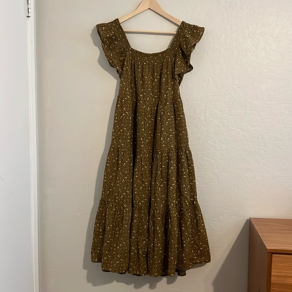 Madewell Flutter Sleeved Midi Dress NWOT - Picture 2 of 5